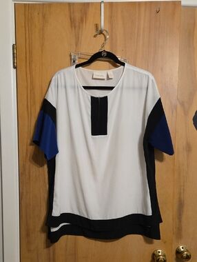 Chico's Color Block Short Sleeve Top